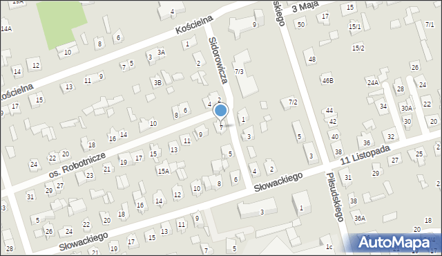 Supraśl, Osiedle Robotnicze, 7, mapa Supraśl