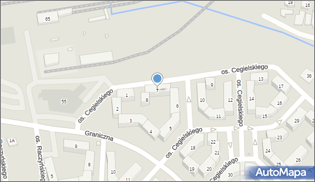 Swarzędz, Osiedle Cegielskiego Hipolita, 7, mapa Swarzędz