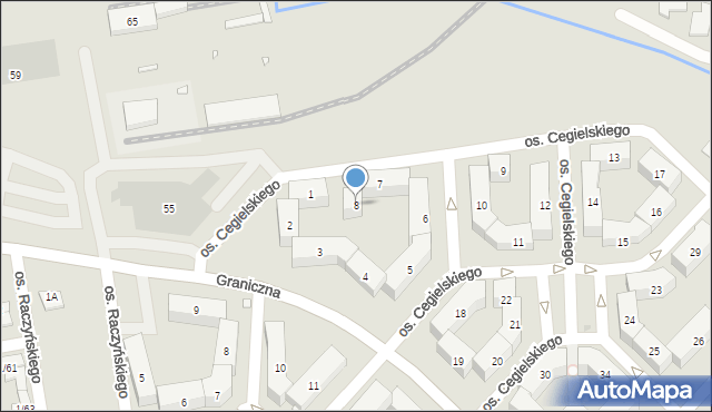 Swarzędz, Osiedle Cegielskiego Hipolita, 8, mapa Swarzędz