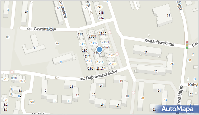 Swarzędz, Osiedle Czwartaków, 23/15, mapa Swarzędz