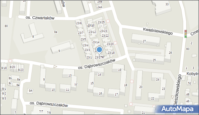 Swarzędz, Osiedle Czwartaków, 23/17A, mapa Swarzędz