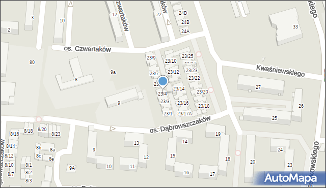 Swarzędz, Osiedle Czwartaków, 23/4, mapa Swarzędz