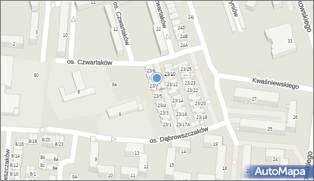 Swarzędz, Osiedle Czwartaków, 23/6, mapa Swarzędz