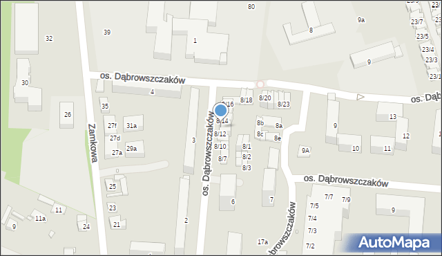 Swarzędz, Osiedle Dąbrowszczaków, 8/13, mapa Swarzędz