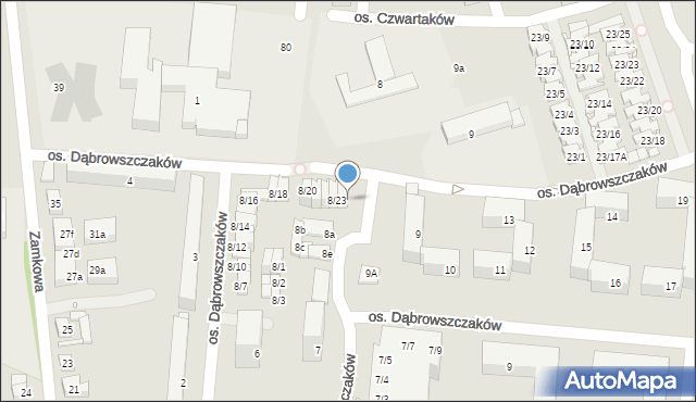 Swarzędz, Osiedle Dąbrowszczaków, 8/24, mapa Swarzędz