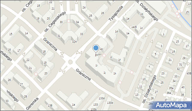 Swarzędz, Osiedle Działyńskiego Tytusa, 1h, mapa Swarzędz