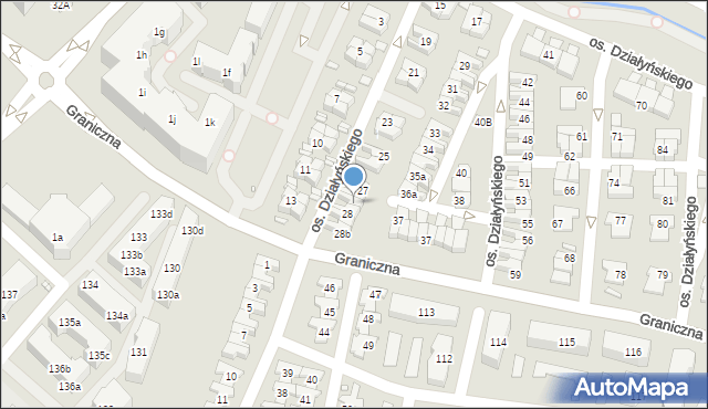 Swarzędz, Osiedle Działyńskiego Tytusa, 27b, mapa Swarzędz