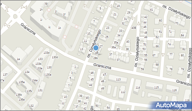 Swarzędz, Osiedle Działyńskiego Tytusa, 28a, mapa Swarzędz