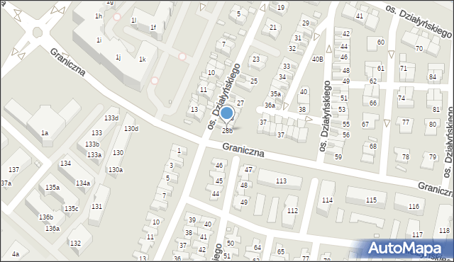 Swarzędz, Osiedle Działyńskiego Tytusa, 28b, mapa Swarzędz