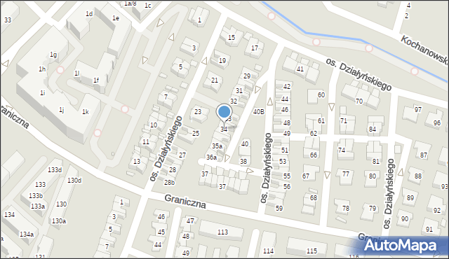 Swarzędz, Osiedle Działyńskiego Tytusa, 34, mapa Swarzędz