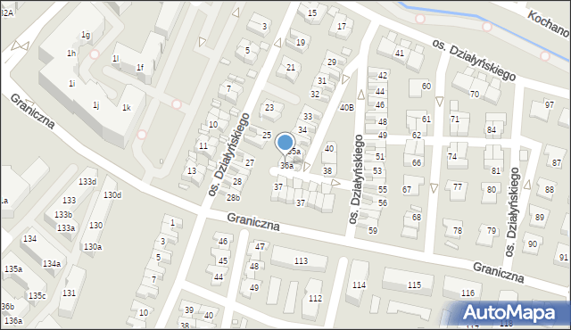 Swarzędz, Osiedle Działyńskiego Tytusa, 36a, mapa Swarzędz