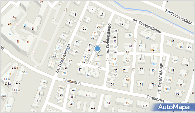 Swarzędz, Osiedle Działyńskiego Tytusa, 40, mapa Swarzędz