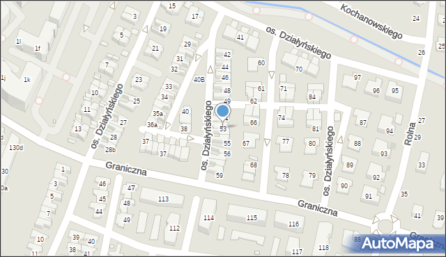 Swarzędz, Osiedle Działyńskiego Tytusa, 53, mapa Swarzędz