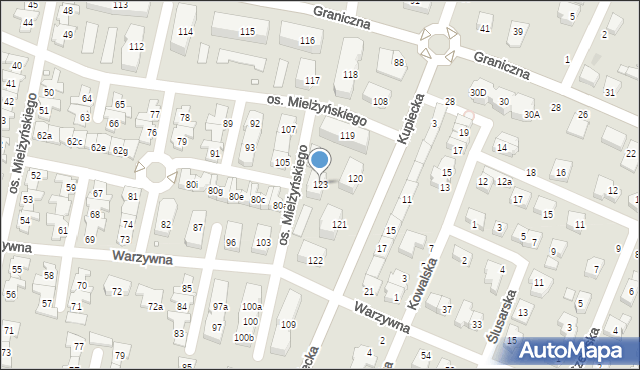 Swarzędz, Osiedle Mielżyńskiego Macieja, 123, mapa Swarzędz