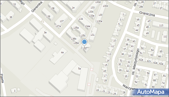 Swarzędz, Osiedle Mielżyńskiego Macieja, 132, mapa Swarzędz