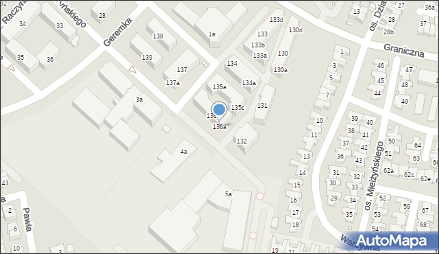 Swarzędz, Osiedle Mielżyńskiego Macieja, 136a, mapa Swarzędz