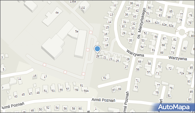 Swarzędz, Osiedle Mielżyńskiego Macieja, 19, mapa Swarzędz