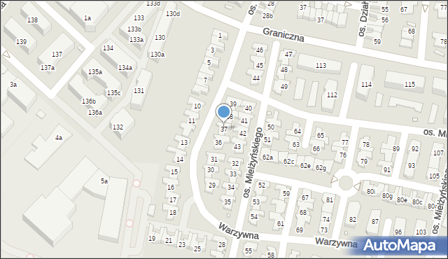 Swarzędz, Osiedle Mielżyńskiego Macieja, 37, mapa Swarzędz