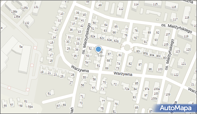 Swarzędz, Osiedle Mielżyńskiego Macieja, 60, mapa Swarzędz