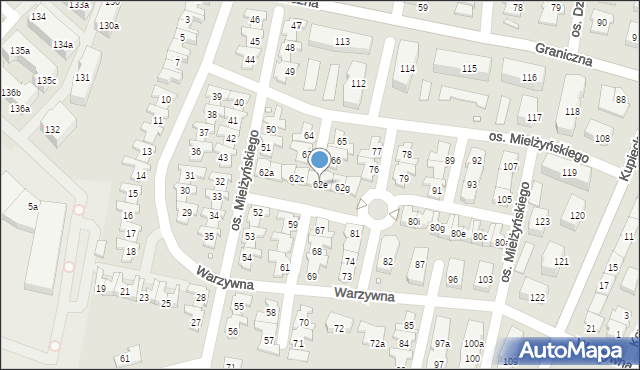 Swarzędz, Osiedle Mielżyńskiego Macieja, 62e, mapa Swarzędz