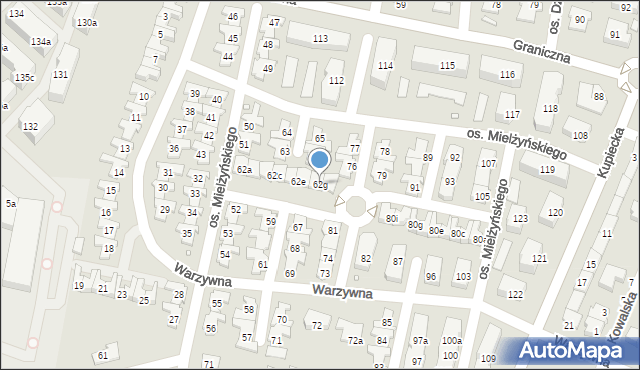 Swarzędz, Osiedle Mielżyńskiego Macieja, 62g, mapa Swarzędz