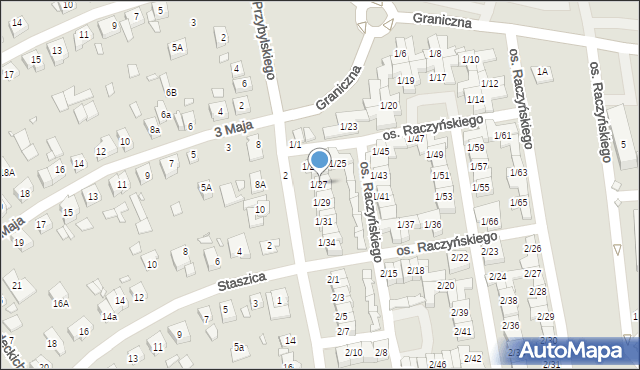 Swarzędz, Osiedle Raczyńskiego Edwarda, 1/27, mapa Swarzędz