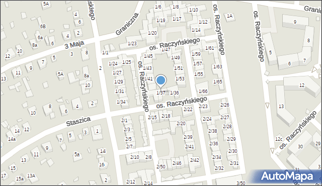 Swarzędz, Osiedle Raczyńskiego Edwarda, 1/37, mapa Swarzędz