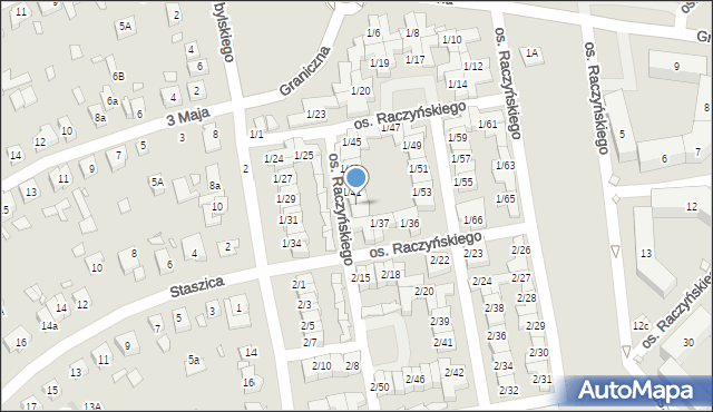 Swarzędz, Osiedle Raczyńskiego Edwarda, 1/40, mapa Swarzędz