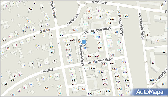 Swarzędz, Osiedle Raczyńskiego Edwarda, 1/41, mapa Swarzędz