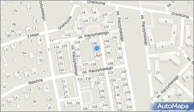 Swarzędz, Osiedle Raczyńskiego Edwarda, 1/53, mapa Swarzędz