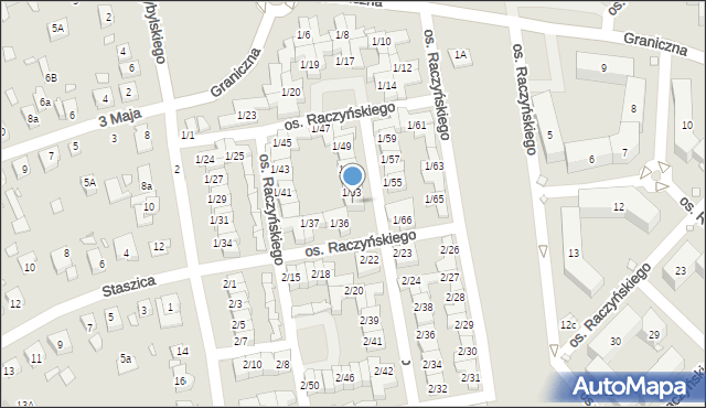 Swarzędz, Osiedle Raczyńskiego Edwarda, 1/54, mapa Swarzędz