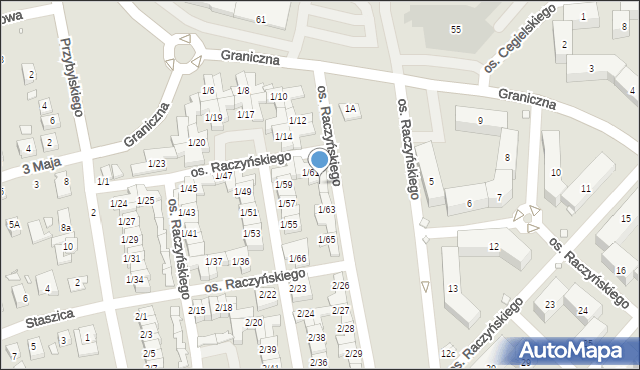 Swarzędz, Osiedle Raczyńskiego Edwarda, 1/62, mapa Swarzędz