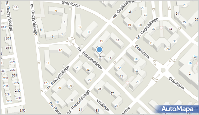 Swarzędz, Osiedle Raczyńskiego Edwarda, 16, mapa Swarzędz