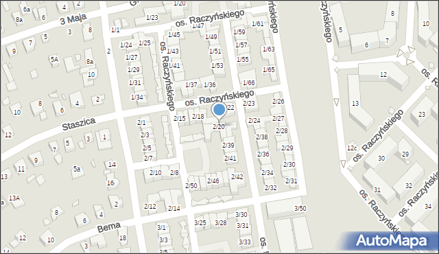 Swarzędz, Osiedle Raczyńskiego Edwarda, 2/20, mapa Swarzędz