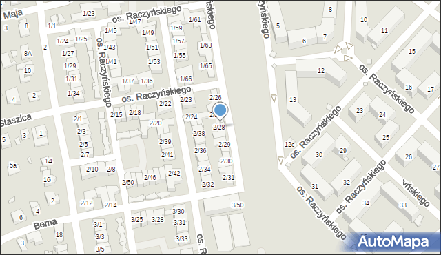 Swarzędz, Osiedle Raczyńskiego Edwarda, 2/28, mapa Swarzędz