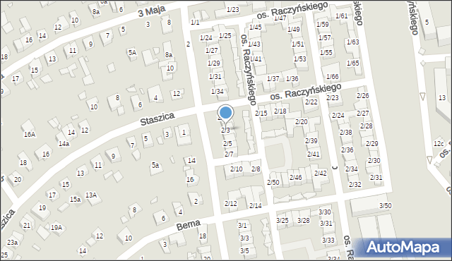 Swarzędz, Osiedle Raczyńskiego Edwarda, 2/3, mapa Swarzędz