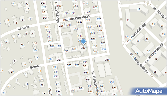 Swarzędz, Osiedle Raczyńskiego Edwarda, 2/42, mapa Swarzędz