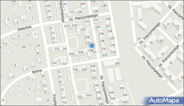 Swarzędz, Osiedle Raczyńskiego Edwarda, 2/43, mapa Swarzędz