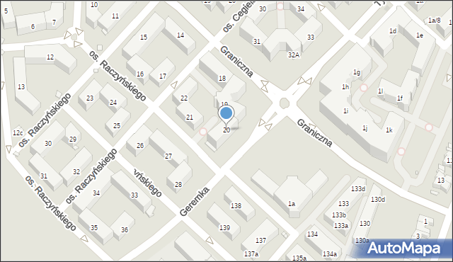 Swarzędz, Osiedle Raczyńskiego Edwarda, 20, mapa Swarzędz