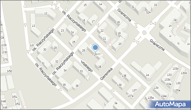 Swarzędz, Osiedle Raczyńskiego Edwarda, 27, mapa Swarzędz