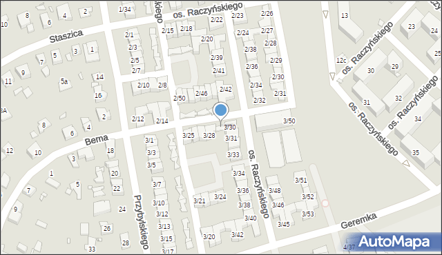 Swarzędz, Osiedle Raczyńskiego Edwarda, 3/29, mapa Swarzędz