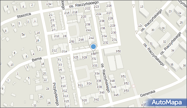 Swarzędz, Osiedle Raczyńskiego Edwarda, 3/30, mapa Swarzędz