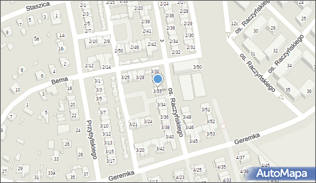Swarzędz, Osiedle Raczyńskiego Edwarda, 3/33, mapa Swarzędz