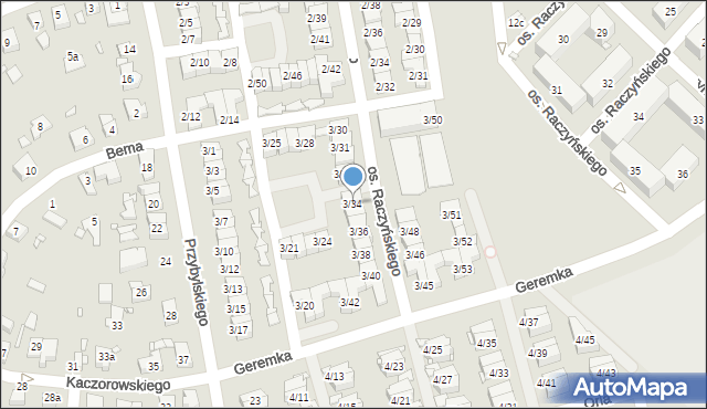 Swarzędz, Osiedle Raczyńskiego Edwarda, 3/34, mapa Swarzędz