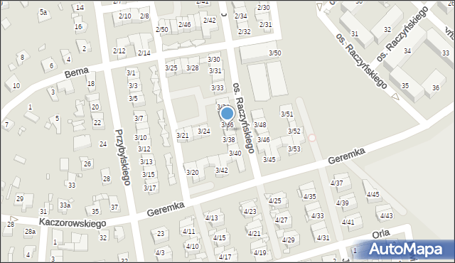 Swarzędz, Osiedle Raczyńskiego Edwarda, 3/37, mapa Swarzędz