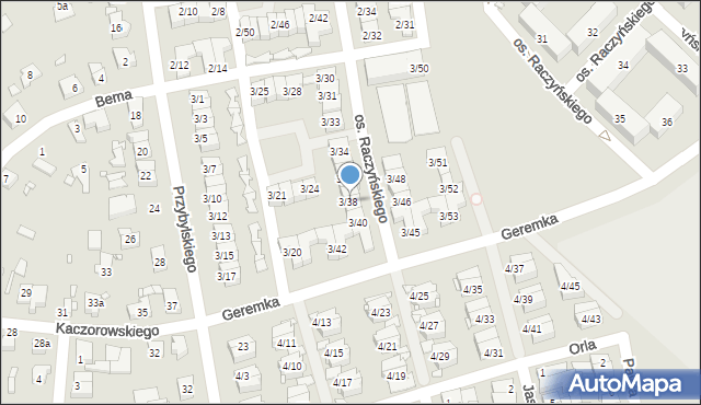 Swarzędz, Osiedle Raczyńskiego Edwarda, 3/38, mapa Swarzędz