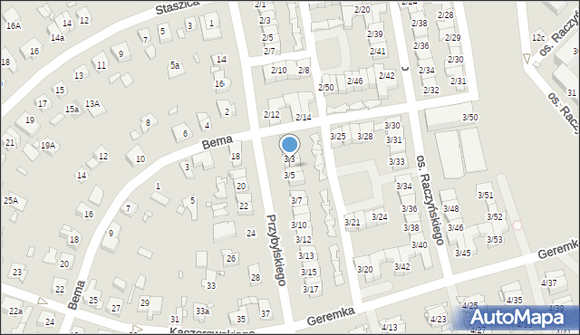 Swarzędz, Osiedle Raczyńskiego Edwarda, 3/4, mapa Swarzędz