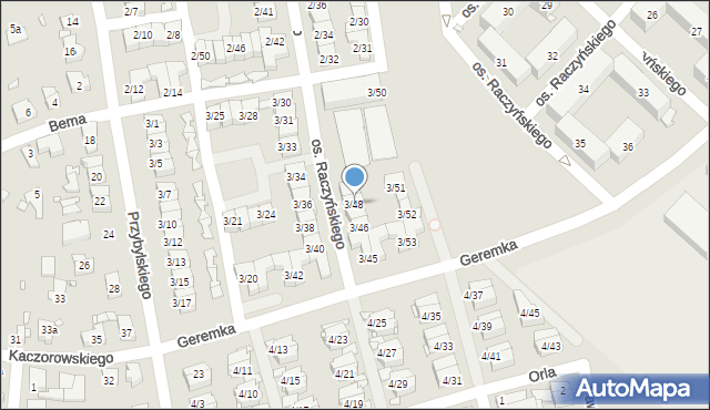 Swarzędz, Osiedle Raczyńskiego Edwarda, 3/48, mapa Swarzędz