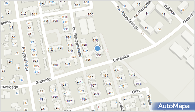 Swarzędz, Osiedle Raczyńskiego Edwarda, 3/54, mapa Swarzędz