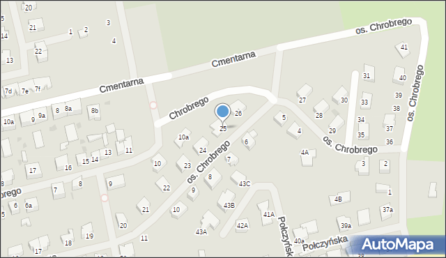 Świdwin, Osiedle Króla Bolesława Chrobrego, 25, mapa Świdwin